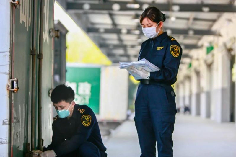 重庆海关支持中欧班列承接全国欧向邮件大规模疏运 重庆海关供图
