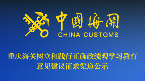 重庆海关树立和践行正确政绩观学习教育意见建议征求渠道公示